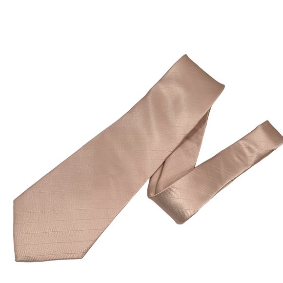 TIE BAR Vow Blush 100% Silk Stain‎ Resistant Handmade Extra Long Necktie NIP - Picture 7 of 10